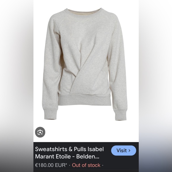 Isabel Marant Etoile Belden Sweatshirt Size FR40 - Picture 9 of 9